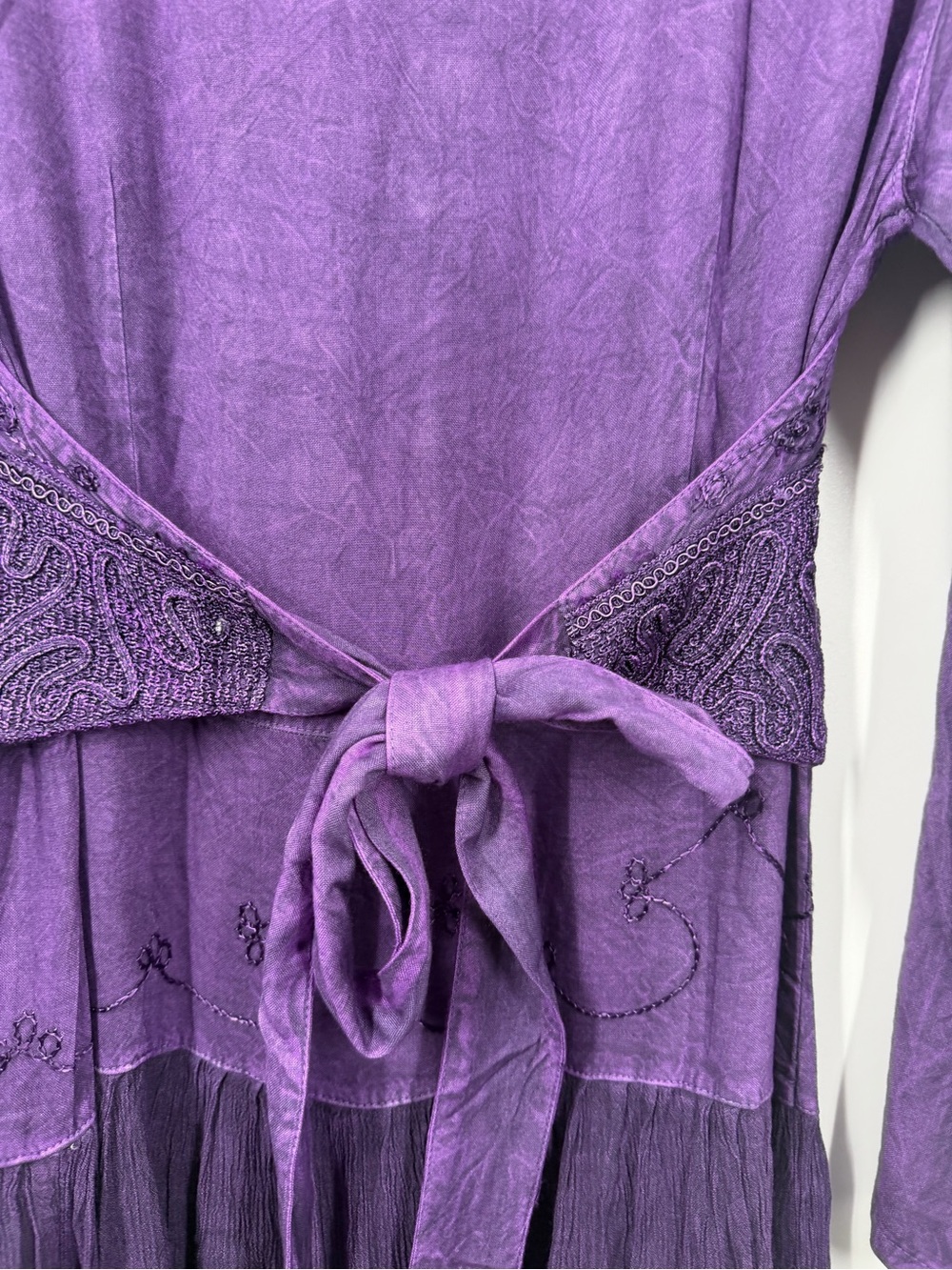 Vintage Whimsy Goth Purple Maxi Long sleeve dress - Picture 9 of 12
